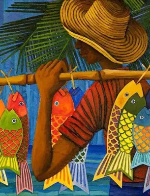 A painting of the famous Seychelles artist George Camille