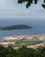 Wonderful view of Victoria from the Glacis Trois Freres Trail in Seychelles.